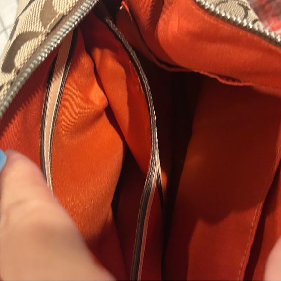 Genuine vintage COACH 6347 tan crossbody shoulder bag logo year 2003 - Picture 10 of 16